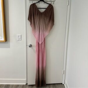 Young Fabulous and broke Fiona ombré off shoulder maxi pink beige dress - Size L